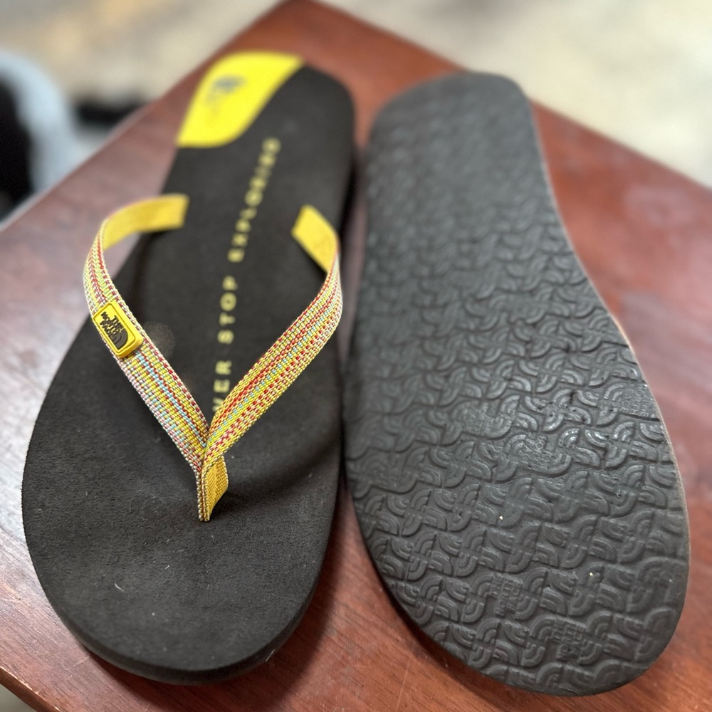 The North Face flip flops